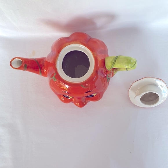 NIB Cracker Barrel Very Beautiful Ceramic Pumpkin  Teapot Orange - Picture 3 of 11